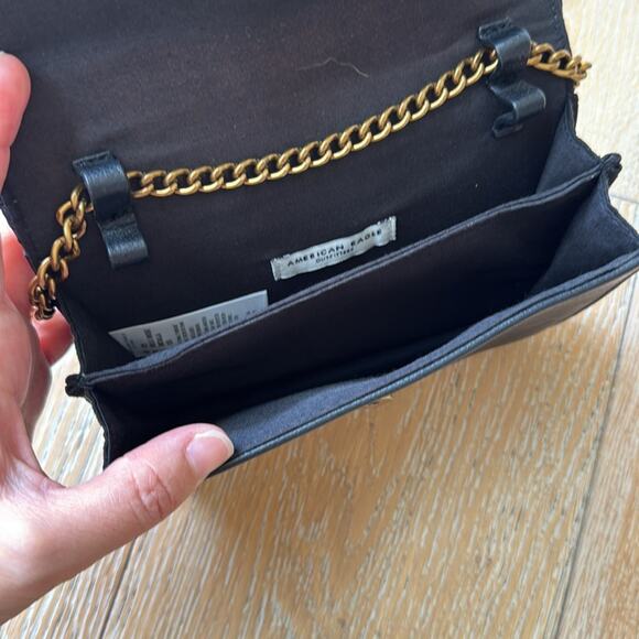 American Eagle Cheetah Print Black Crossbody Bag - Picture 4 of 6